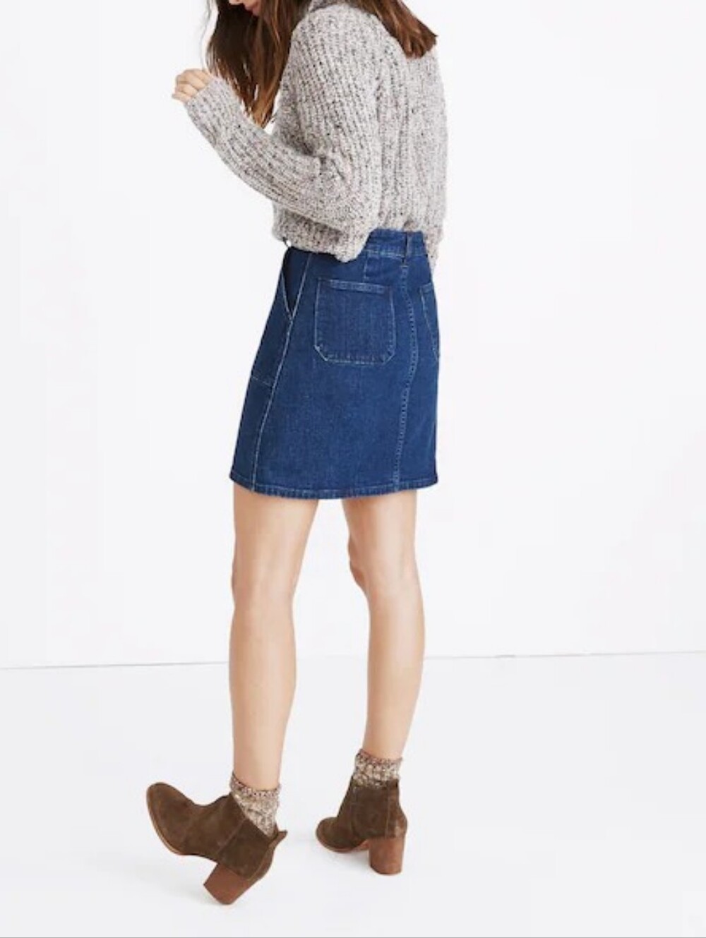 Madewell Denim Utility Zip Skirt - Picture 14 of 15